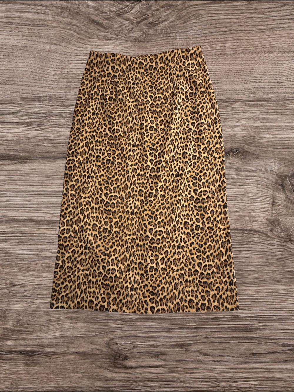 Vintage 90s Y2K Leopard Print Midi Skirt Briggs New York
